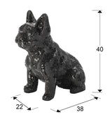 Schuller Cody Figura bulldog de cristal negro 543823