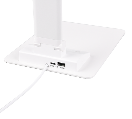 Lámpara de sobremesa Trio Travis LED blanco mate táctil 71,9cm 545310131