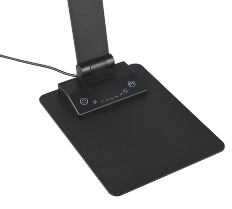 Lámpara de sobremesa Trio Travis LED negro mate táctil 71,9cm 545310132