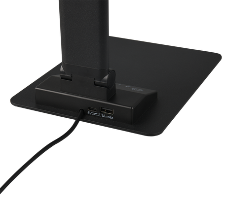 Lámpara de sobremesa Trio Travis LED negro mate táctil 71,9cm 545310132