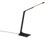 Lámpara de sobremesa Trio Travis LED negro mate táctil 71,9cm 545310132