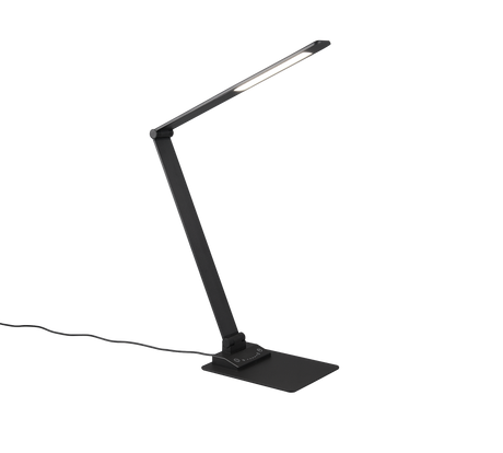 Lámpara de sobremesa Trio Travis LED negro mate táctil 71,9cm 545310132