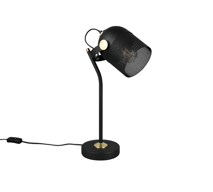 Lámpara de sobremesa Trio Mixa LED negro mate 2700K 45cm 548200132