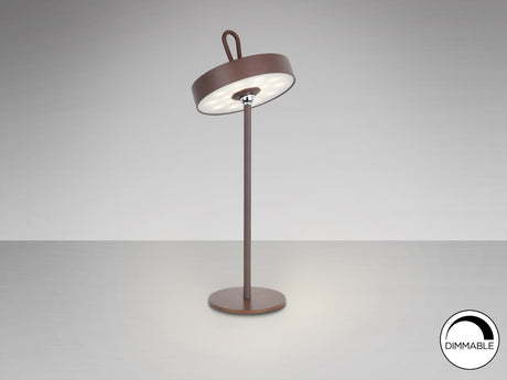 Lámpara de sobremesa Schuller Gong LED corten 3000K exterior IP54 35cm vista 1