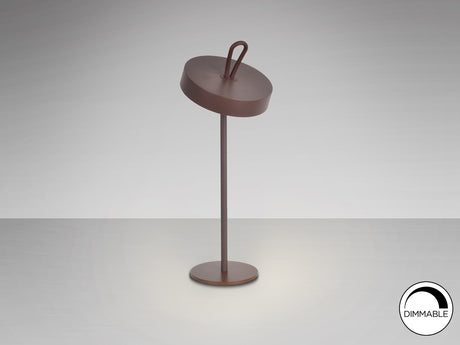 Lámpara de sobremesa Schuller Gong LED corten 3000K exterior IP54 35cm vista 2