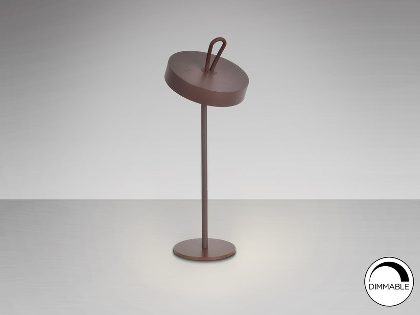 Lámpara de sobremesa Schuller Gong LED corten 3000K exterior IP54 35cm vista 2