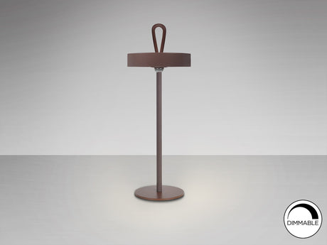 Lámpara de sobremesa Schuller Gong LED corten 3000K exterior IP54 35cm vista 3