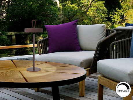 Lámpara de sobremesa Schuller Gong LED corten 3000K exterior IP54 35cm vista 5