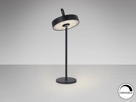 Lámpara de sobremesa Schuller Gong LED negro 3000K exterior IP54 35cm vista 1
