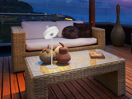 Lámpara de sobremesa Schuller Gong LED blanco 3000K exterior IP54 35cm 551869