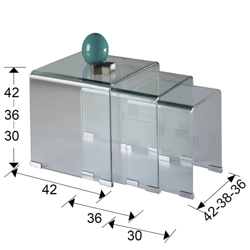 Schuller Glass Mesa de centro nido cristal 552283