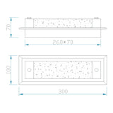 Plafón Tube Mantra gris oscuro 5534