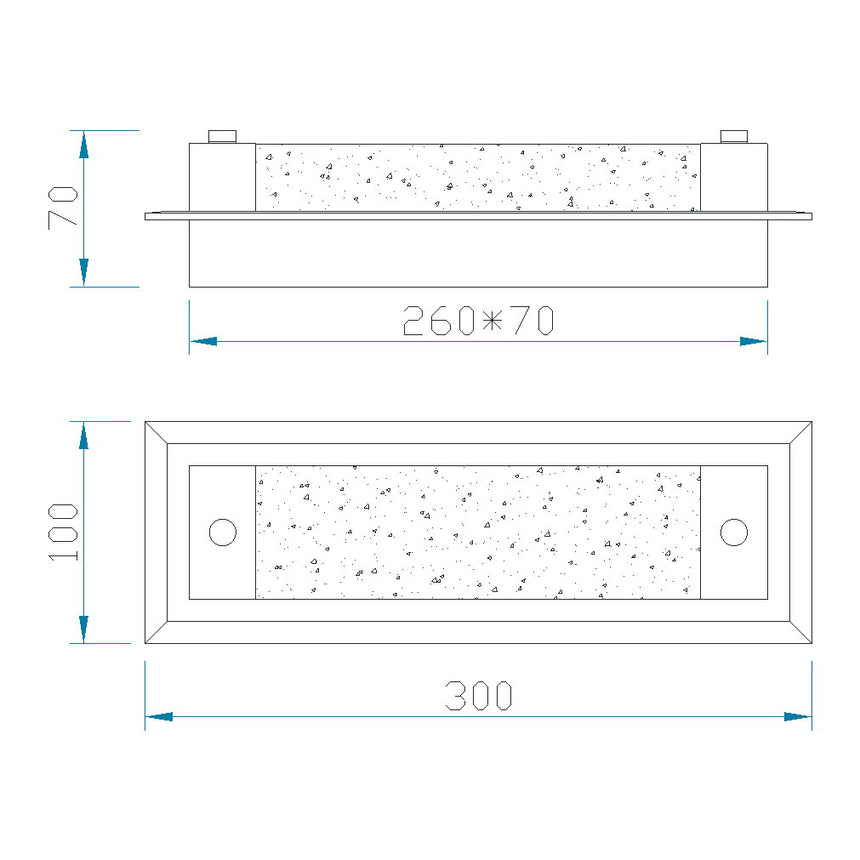Plafón Tube Mantra gris oscuro 5534