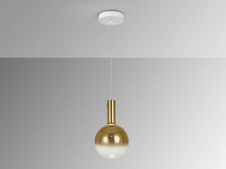 Lámpara de techo colgante Schuller Matices 1 luz blanco y oro cristal soplado 3000K vista 2
