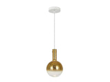 Lámpara de techo colgante Schuller Matices 1 luz blanco y oro cristal soplado 3000K ambiente