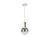 Lámpara de techo colgante Schuller Matices 1 luz blanco y smoke cristal soplado 3000K ambiente