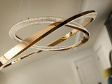 Lámpara de techo colgante de 2 aros Schuller Orbitas baño dorado y oro 3000K con mando vista 4