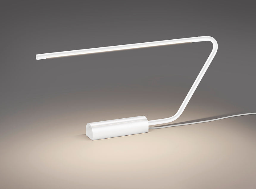 Lámpara de sobremesa Trio Olea LED blanco mate táctil 33cm 554310131