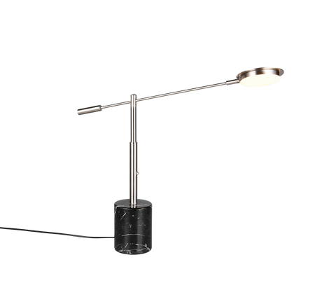 Lámpara de sobremesa Trio Fiore LED níquel mate 65cm 554610107