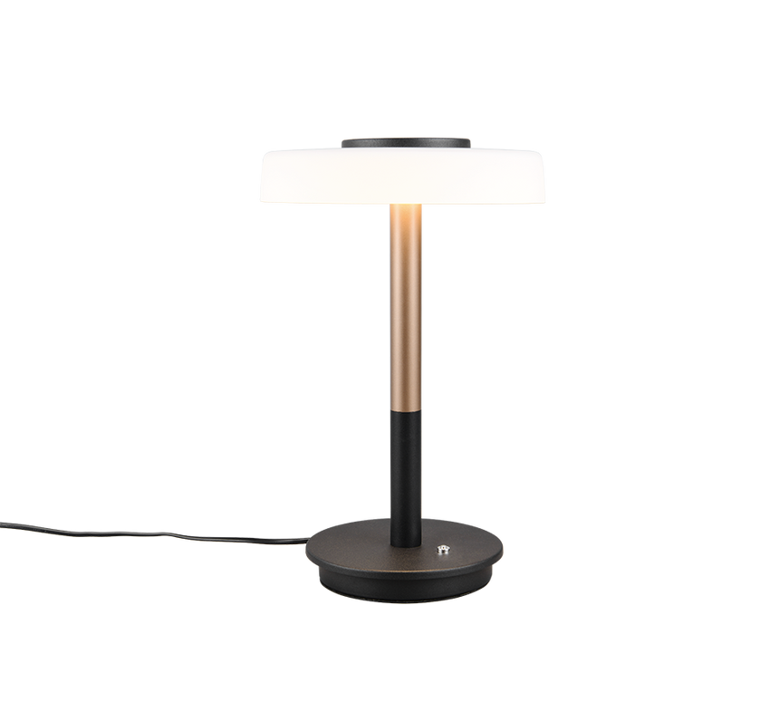 Lámpara de sobremesa Trio Celeste LED marrón café 3000K táctil 35cm 554910165