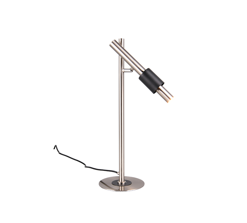 Lámpara de sobremesa Ikaris Trio níquel mate regulable LED Ø22cm 4W 555310107