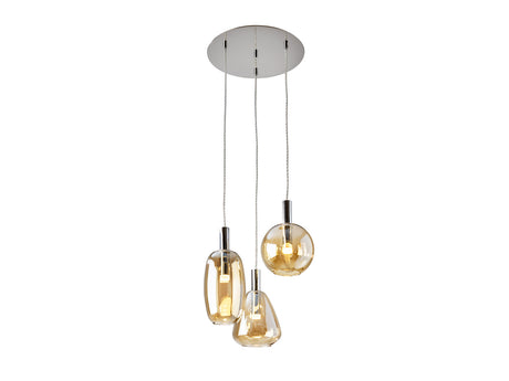 Lámpara de techo colgante Schuller Nara 3 luces cromo y - vista 2