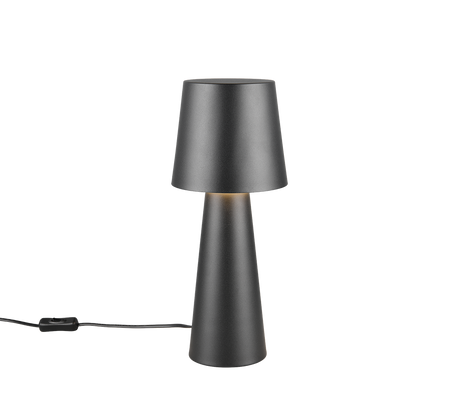 Lámpara de sobremesa Trio Nubian negro mate 40cm 562900132