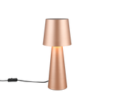 Lámpara de sobremesa Trio Nubian marrón café 40cm 562900165