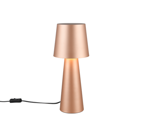 Lámpara de sobremesa Trio Nubian marrón café 40cm 562900165