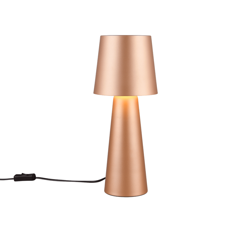 Lámpara de sobremesa Trio Nubian marrón café 40cm 562900165 - vista 3