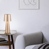 Lámpara de sobremesa Trio Nubian marrón café 40cm 562900165 - vista 6