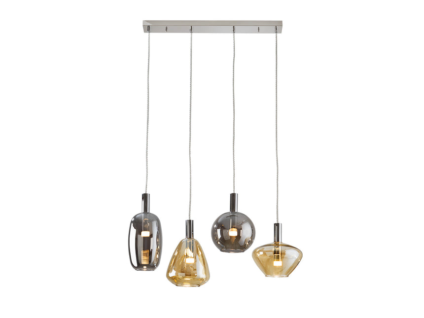 Lámpara de techo colgante Schuller Nara 4 luces cromo y - vista 4
