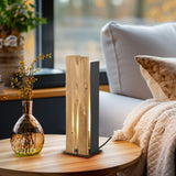 Lámpara de sobremesa Trio Karuni LED natural finish 2700K 40cm 563300130