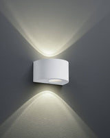 Aplique de exterior Trio Rosario LED 2 luces 3000K arriba y abajo IP44 blanco mate — ref. R28232631 (1)
