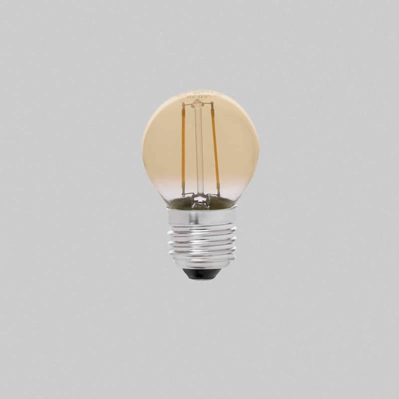 Faro Filamento 17414 Bombilla G45 LED Filamento Ambar E27 2W 2200K vintage
