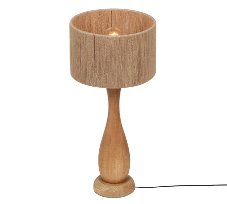 Lámpara de sobremesa Trio Toba madera natural 54cm 567200130