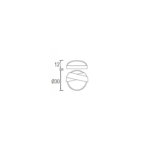 LEDS-C4 ECLIPSE 05930034M3 Aplique 1 luz Gris