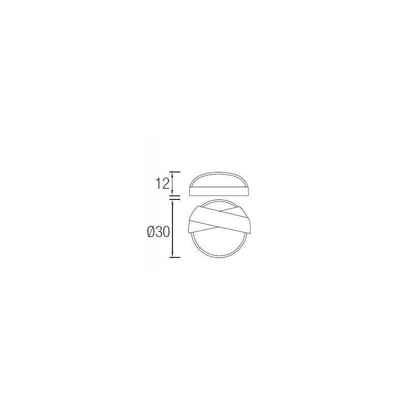 LEDS-C4 ECLIPSE 05930034M3 Aplique 1 luz Gris