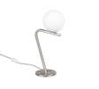 Lámpara de sobremesa Trio Flaming LED níquel mate 3000K 31cm 568900107