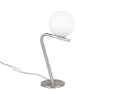 Lámpara de sobremesa Trio Flaming LED níquel mate 3000K 31cm 568900107
