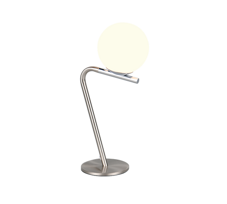 Lámpara de sobremesa Trio Flaming LED níquel mate 3000K 31cm 568900107