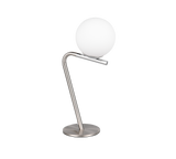 Lámpara de sobremesa Trio Flaming LED níquel mate 3000K 31cm 568900107