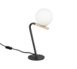Lámpara de sobremesa Trio Flaming LED negro y dorado 3000K 31cm 568900180