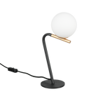 Lámpara de sobremesa Trio Flaming LED negro y dorado 3000K 31cm 568900180