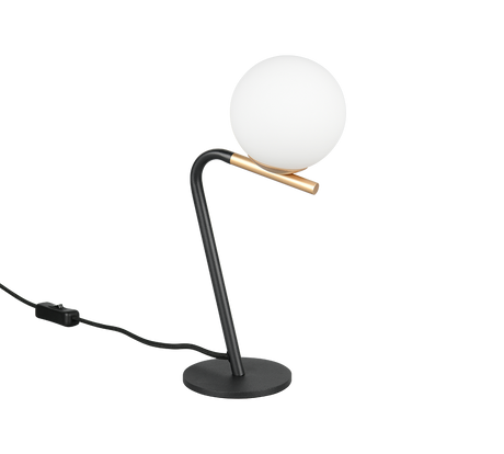 Lámpara de sobremesa Trio Flaming LED negro y dorado 3000K 31cm 568900180