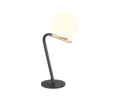 Lámpara de sobremesa Trio Flaming LED negro y dorado 3000K 31cm 568900180