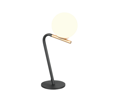 Lámpara de sobremesa Trio Flaming LED negro y dorado 3000K 31cm 568900180