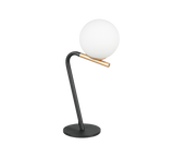 Lámpara de sobremesa Trio Flaming LED negro y dorado 3000K 31cm 568900180