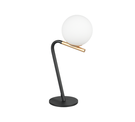 Lámpara de sobremesa Trio Flaming LED negro y dorado 3000K 31cm 568900180