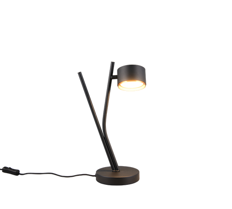 Lámpara de sobremesa Trio Coda LED negro y dorado 2700K 37,5cm 569000180